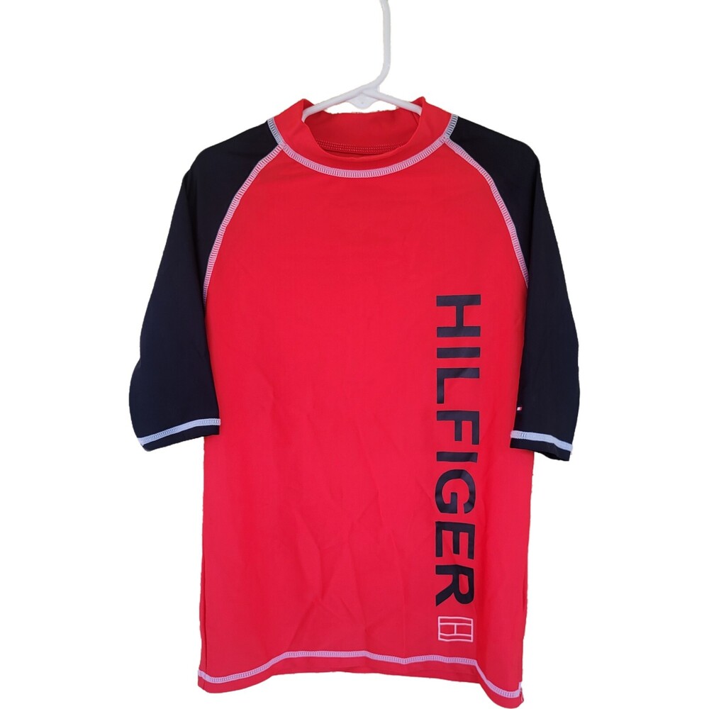 Tommy Hilfiger Boys Solid Rashguard T-shirt - Size S (8/10) - NWT